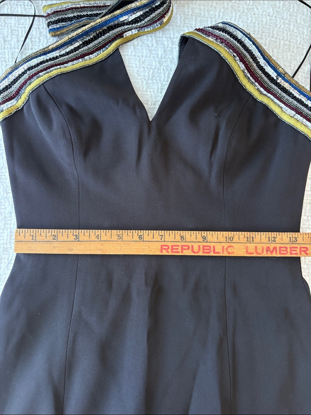 ESCADA Dress Formal Gown Black Sequin Stripe Trim Twist Halter Neck SZ 34/4 - Picture 16 of 16